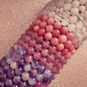 Natural Crystal Beaded Bracelet.